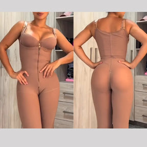 High compression corset body shaper